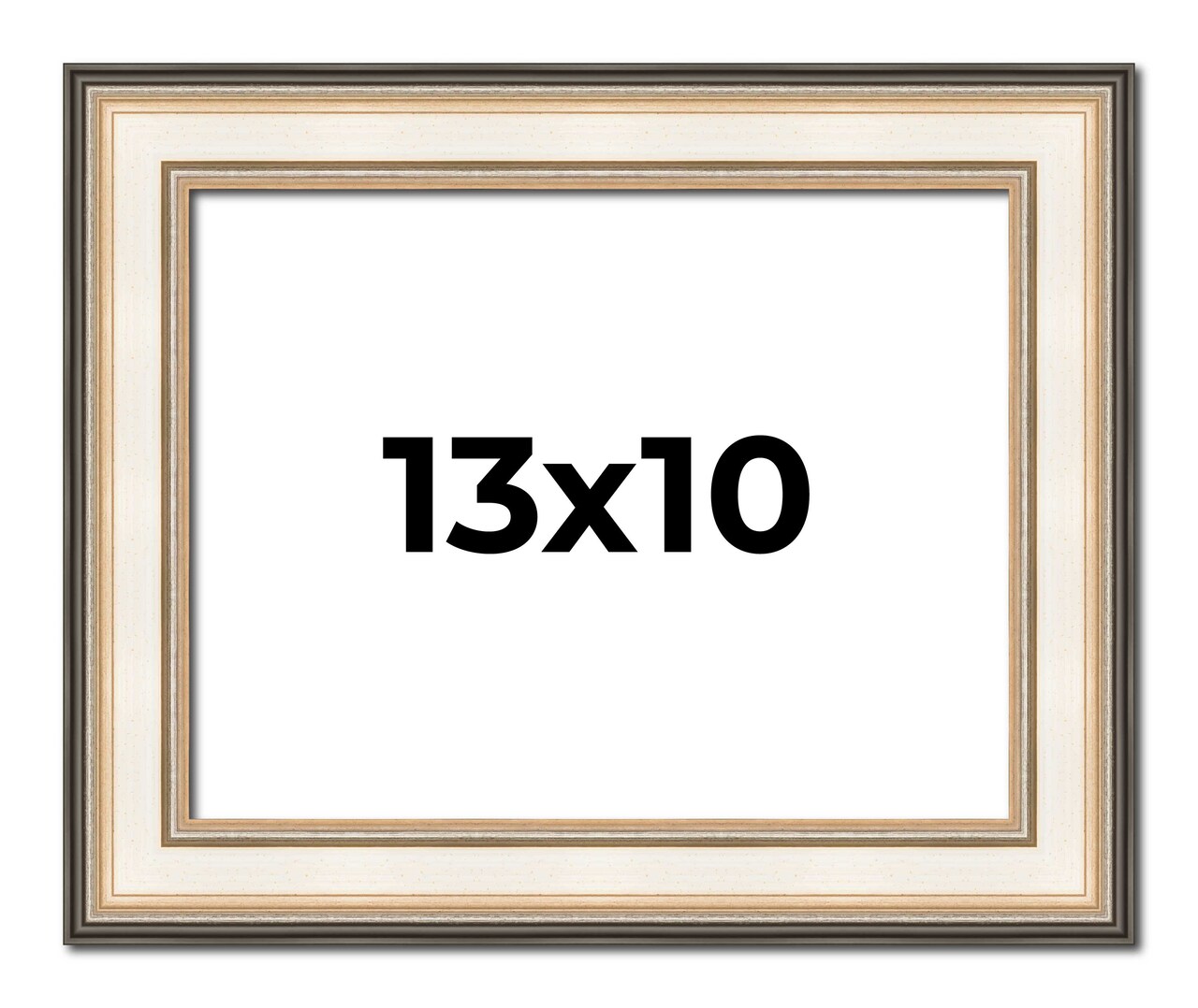 Photo Size Contemporary Silver Frame - UV Acrylic, Foam Board Backing, Hanging Hardware